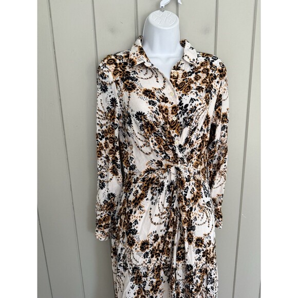 Free People Tough Love Maxi Dress 4 Floral Colorful Flowy Boho Navy Blue Gold - Picture 4 of 7